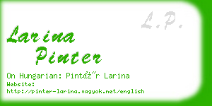 larina pinter business card